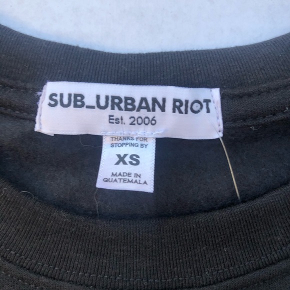 Sub_Urban Riot Zelda Stripe Willow Sweater Black - Picture 3 of 7